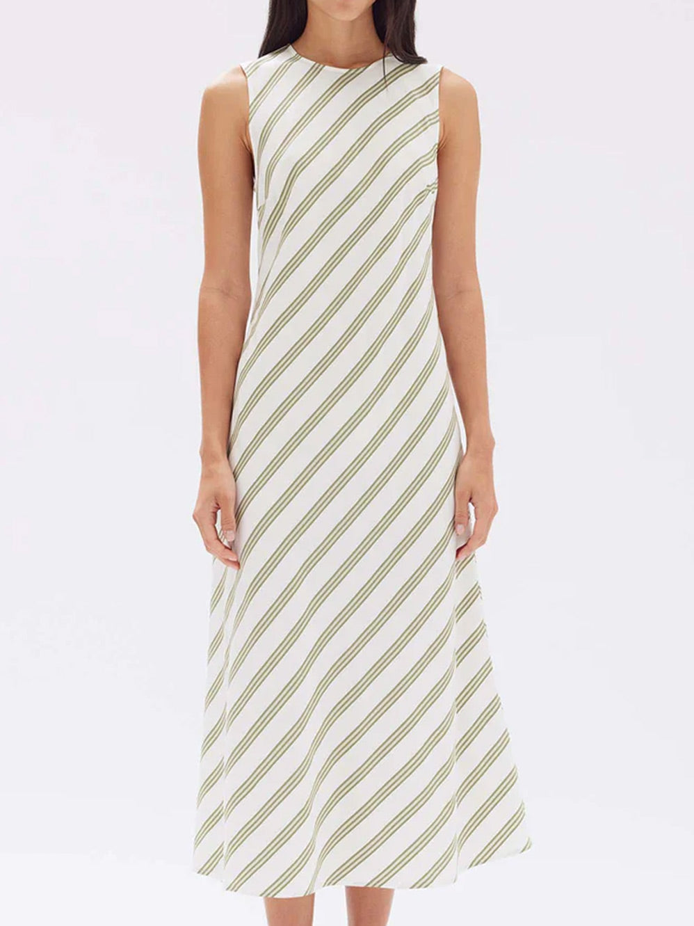 ASSEMBLY LABEL ISOLA STRIPE MIDI DRESS