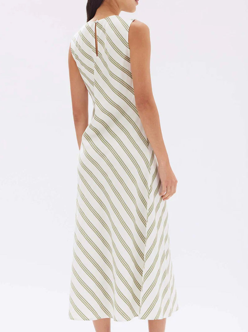 ASSEMBLY LABEL ISOLA STRIPE MIDI DRESS