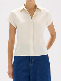 ASSEMBLY LABEL KARRI SILK SHORT SLEEVE SHIRT