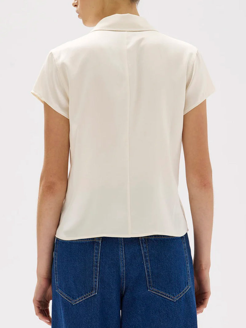 ASSEMBLY LABEL KARRI SILK SHORT SLEEVE SHIRT