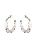 BLING BAR LUNA PEARL HOOPS