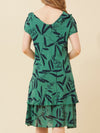 BOTTEGA MODA LEAF PRINT DRESS