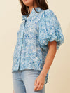 SHORT PUFF SLEEVE BUTTON BLOUSE