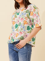 BOTTEGA MODA SHORT SLEEVE FLORAL TOP