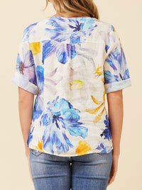 BOTTEGA MODA SHORT SLEEVE PRINTED TOP