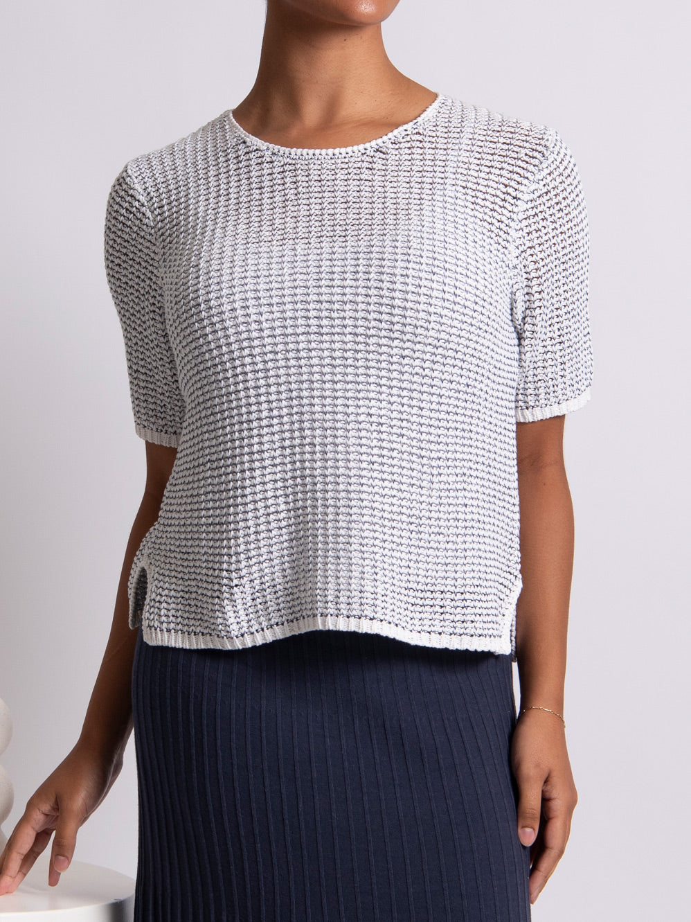 BRIDGE & LORD TUCK STITCH TAPE TOP