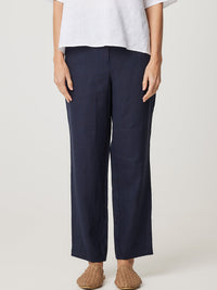 ENNI LINEN STRAIGHT LEG PANT