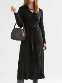 ELK MERINO WOOL WRAP DRESS