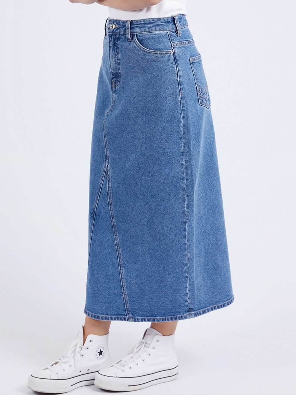 ELM ZOE MIDI DENIM SKIRT