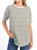 ELM LAUREN SHORT SLEEVE STRIPE TEE