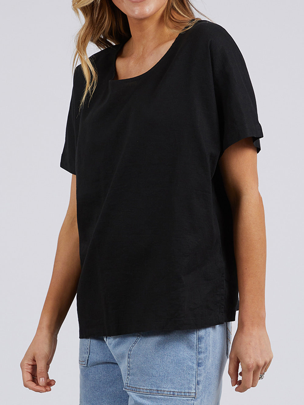 ELM CURTIS WOVEN SHORT SLEEVE TEE