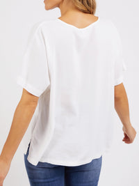 ELM CURTIS WOVEN SHORT SLEEVE TEE