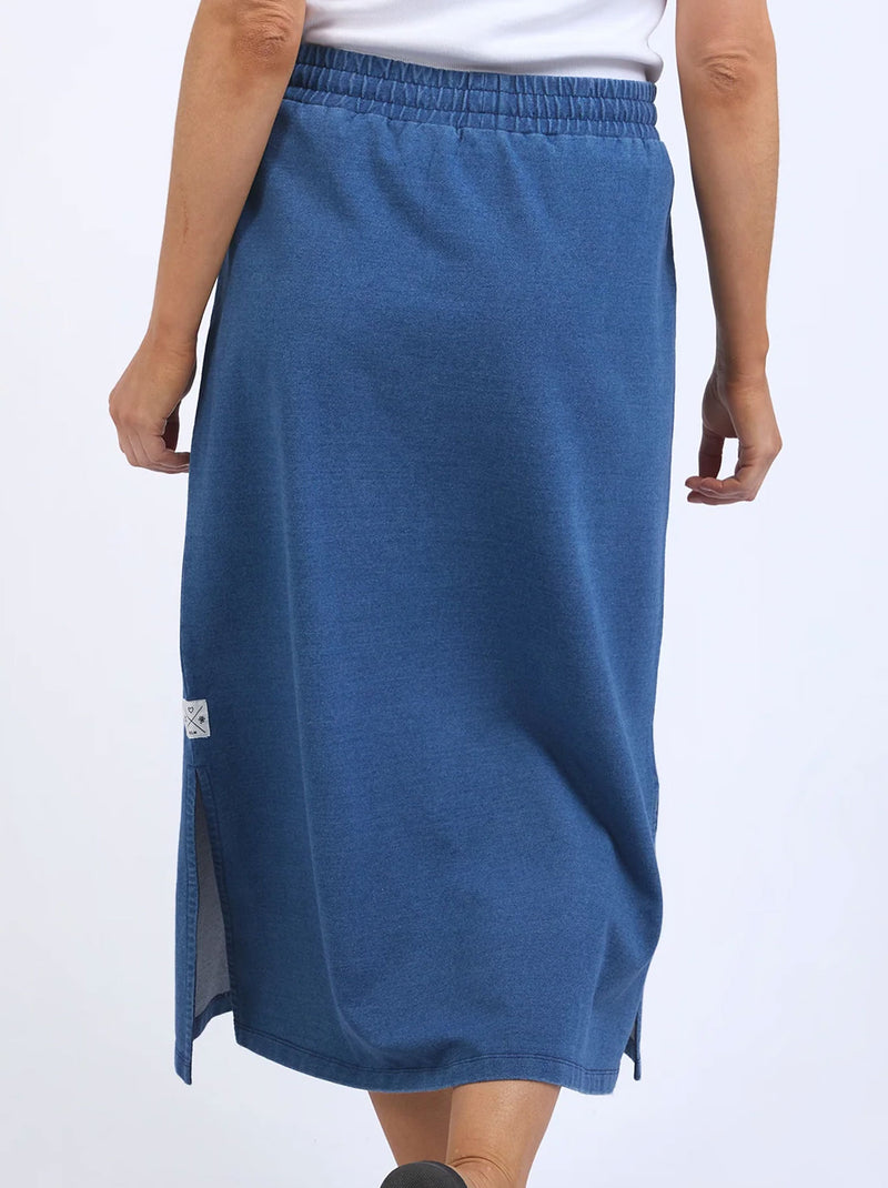 ELM DENIM LOOK TRAVEL SKIRT