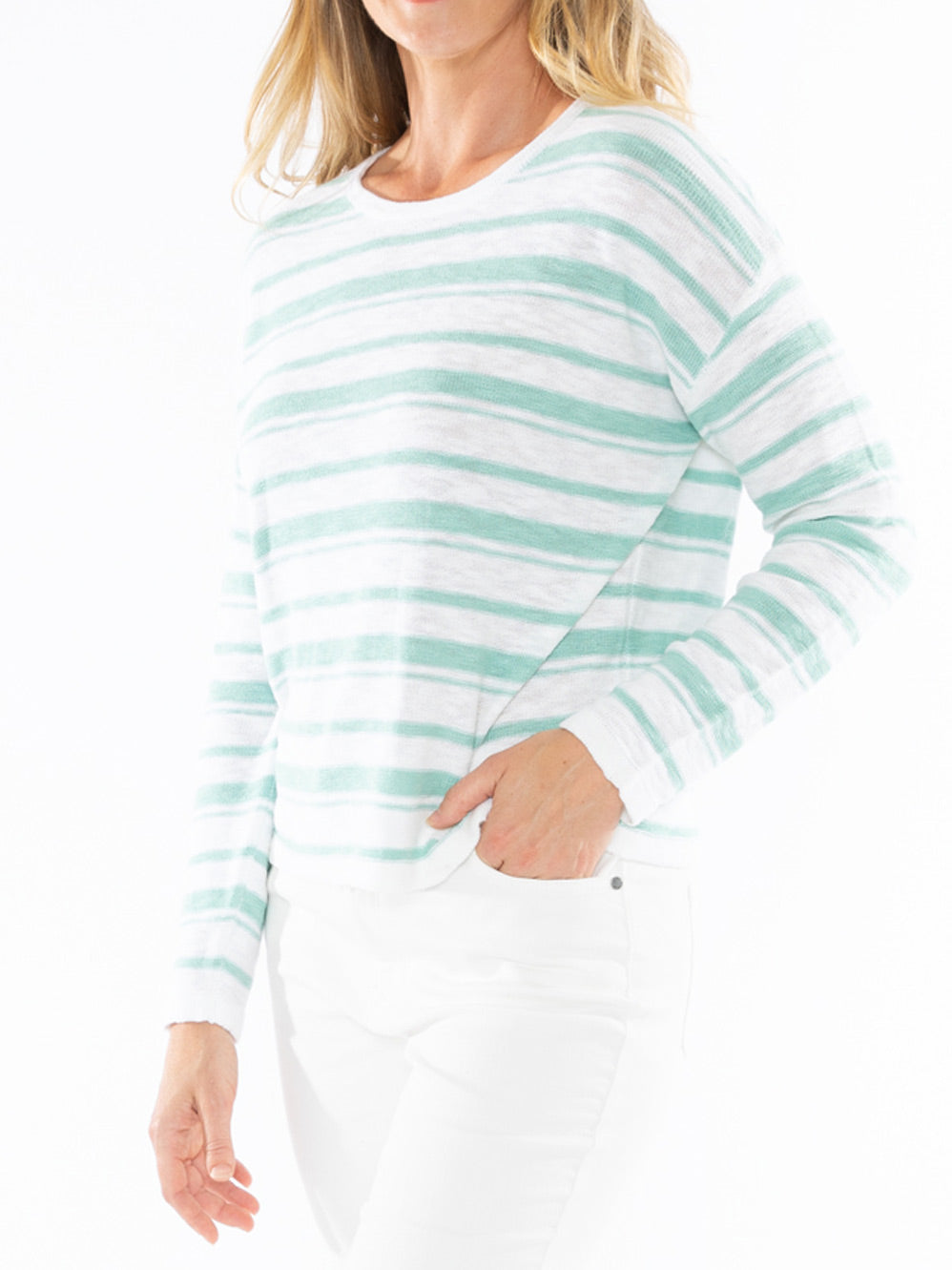 JUMP LINEN STRIPED KNIT