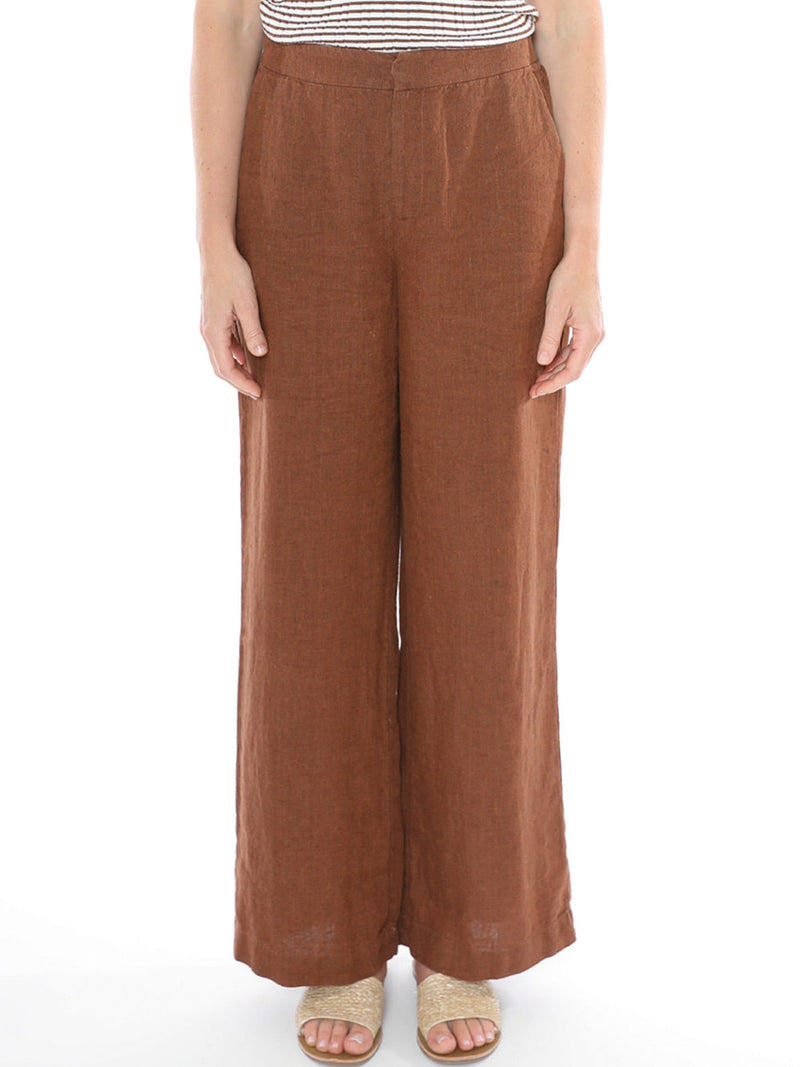 JUMP FLAT FRONT LINEN PANT