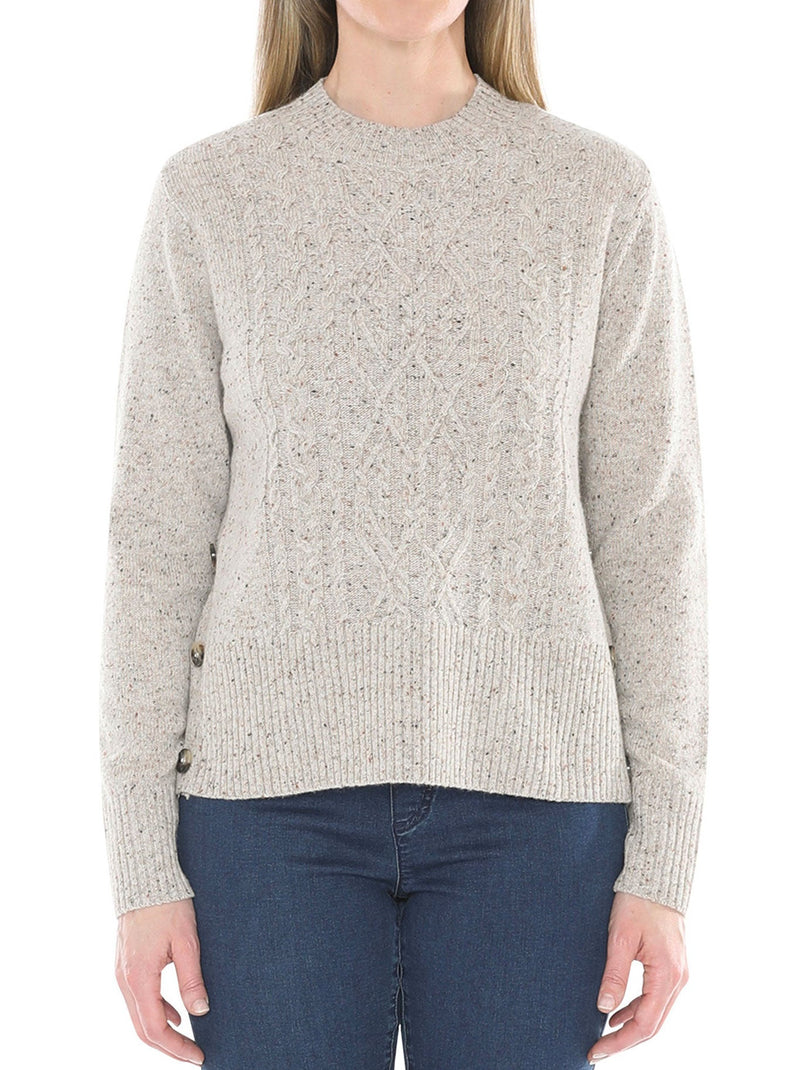 JUMP FLECK SIDE BUTTON KNIT