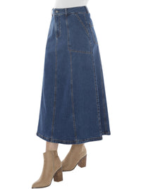 JUMP DENIM PANEL SKIRT