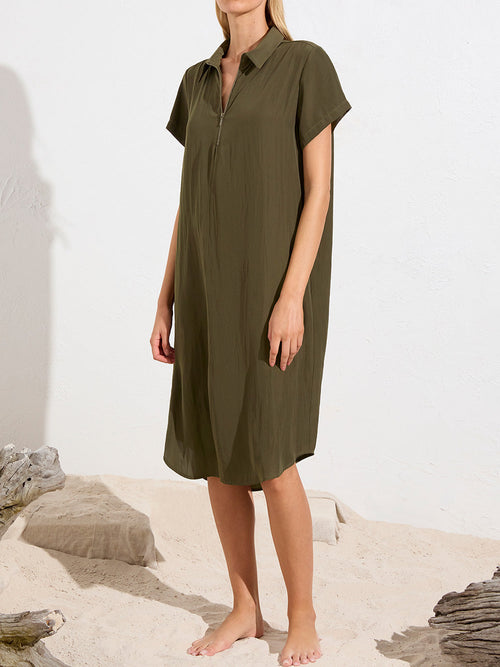 MELA PURDIE SS ZIP DRESS