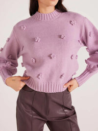 MINKPINK DAISY 3D FLOWER KNIT SWEATER