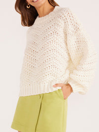 MINKPINK LUNA ZIG-ZAG KNIT JUMPER