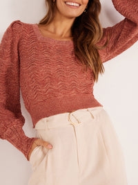 MINKPINK AURORA WAVE KNIT JUMPER