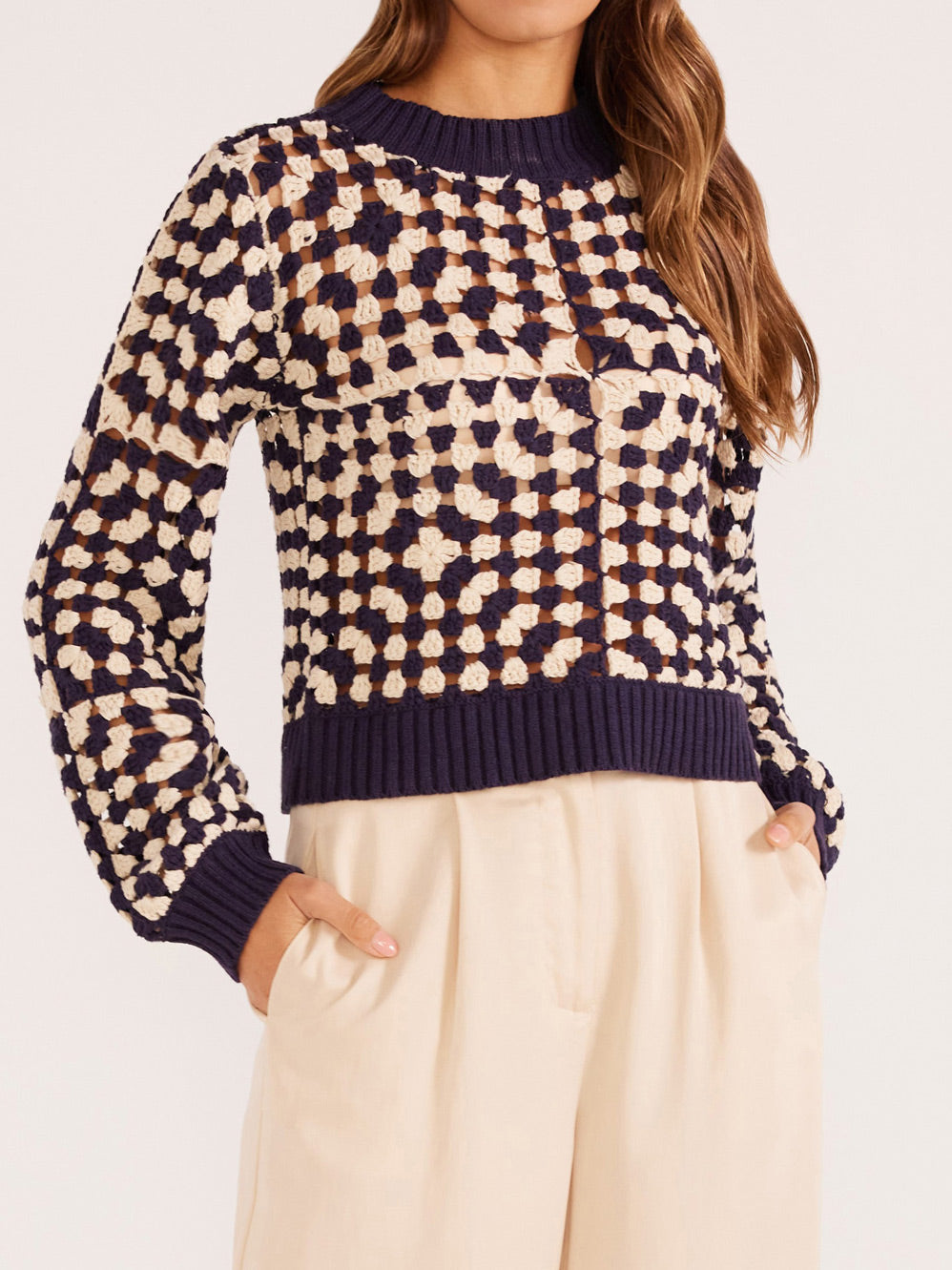 MINKPINK MEYER CROCHET KNIT