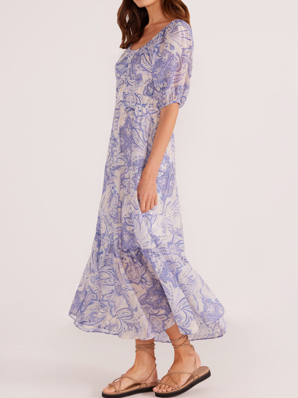 MINKPINK LOLA TIERED MIDI DRESS