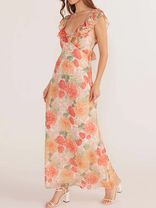 MINKPINK AIDA FRILL MAXI DRESS