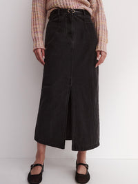 MORRISON NOIR DENIM SKIRT