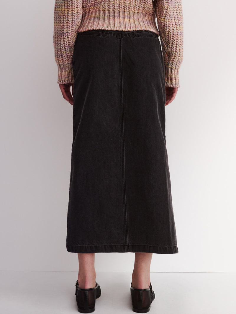 MORRISON NOIR DENIM SKIRT