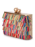 OLGA BERG CARLITA FRINGE CLUTCH