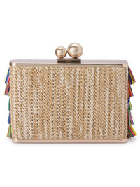 OLGA BERG CARLITA FRINGE CLUTCH