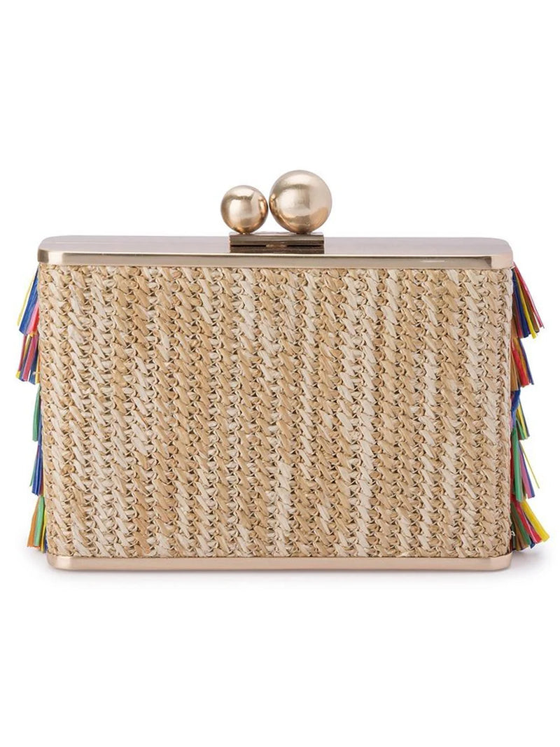 OLGA BERG CARLITA FRINGE CLUTCH