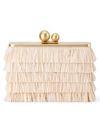 OLGA BERG CARLITA FRINGE CLUTCH