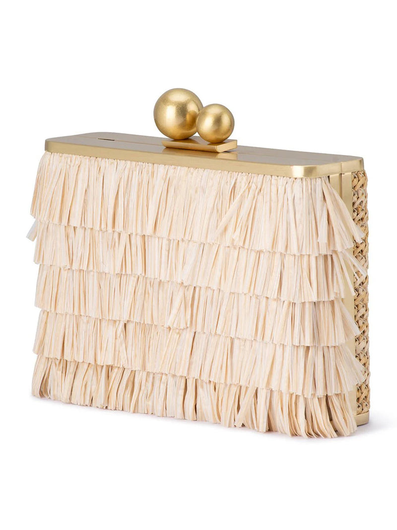 OLGA BERG CARLITA FRINGE CLUTCH