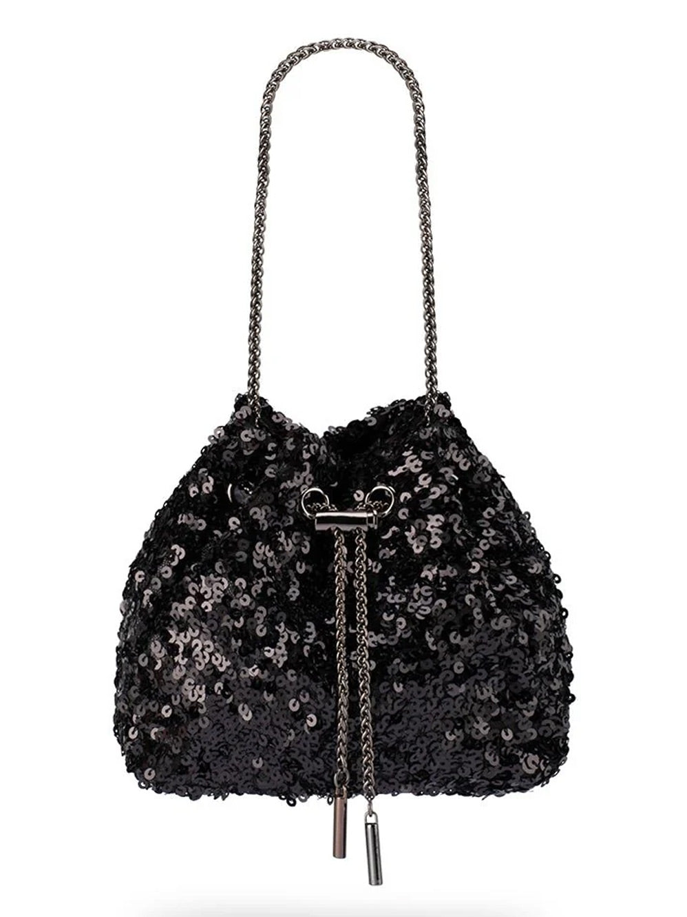 OLGA BERG ILANA SEQUIN DRAWSTRING BAG