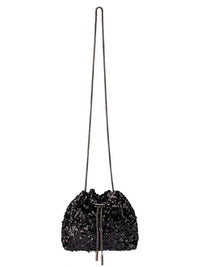 OLGA BERG ILANA SEQUIN DRAWSTRING BAG