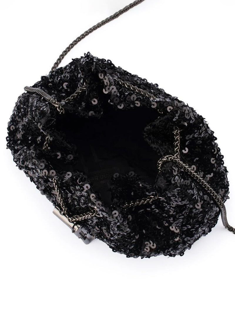 OLGA BERG ILANA SEQUIN DRAWSTRING BAG