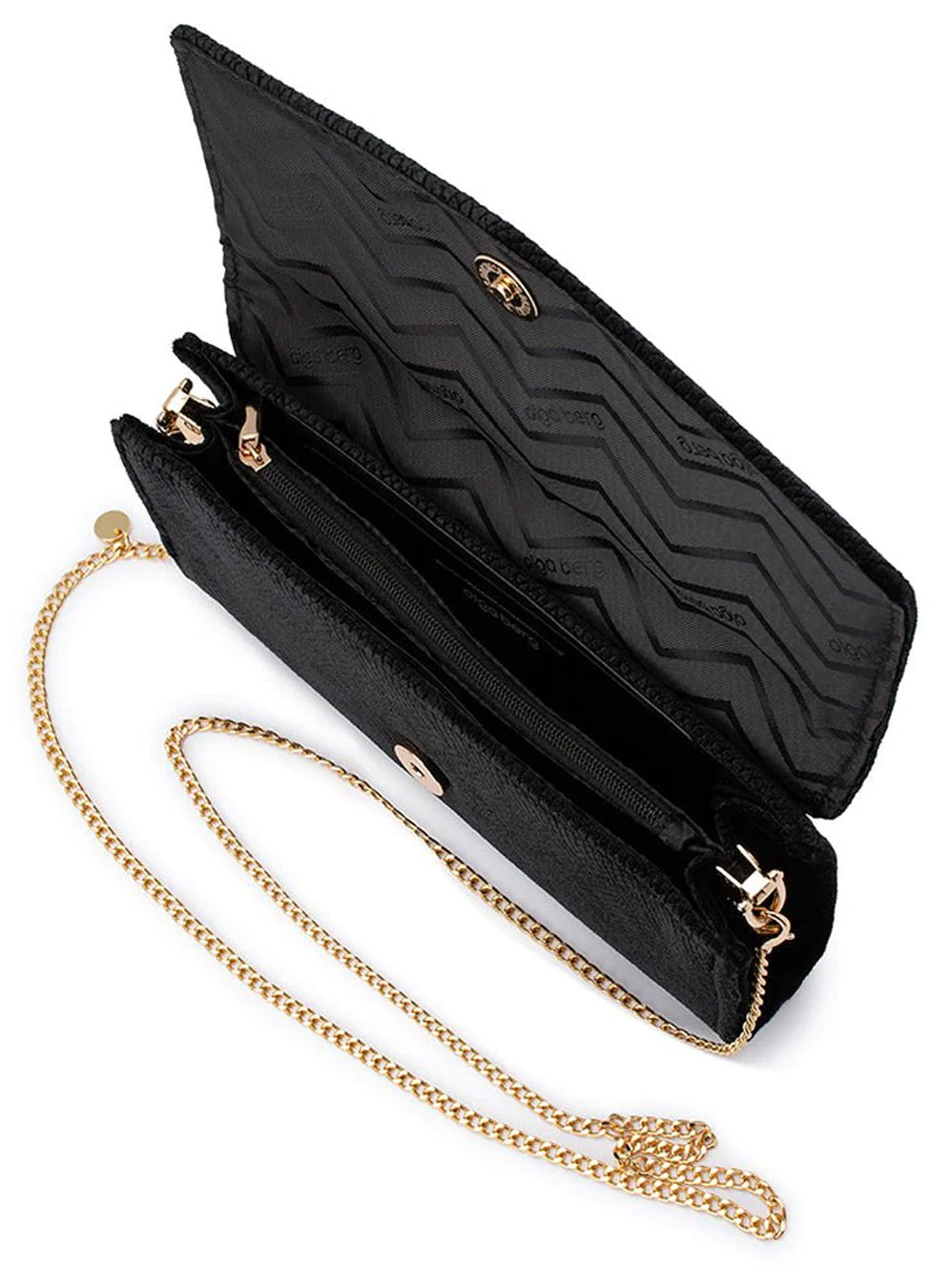 Olga berg black store clutch