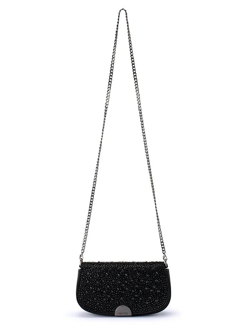 OLGA BERG SHANI CRYSTAL SHOULDER BAG