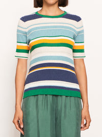 POL MULTI STRIPE KNIT TEE