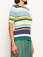 POL MULTI STRIPE KNIT TEE