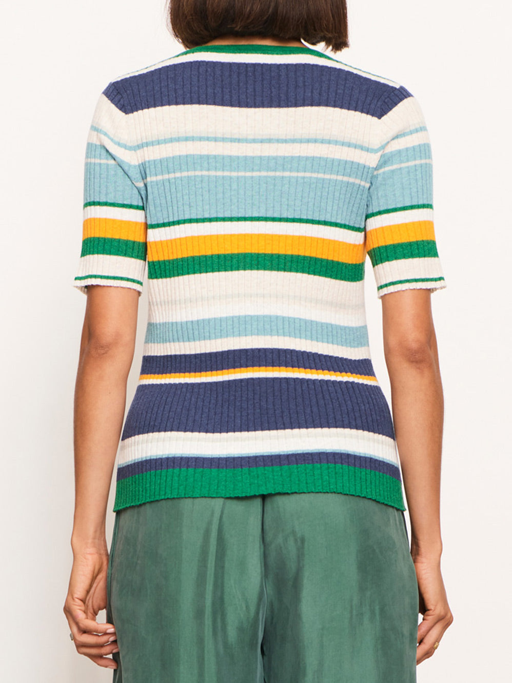 POL MULTI STRIPE KNIT TEE