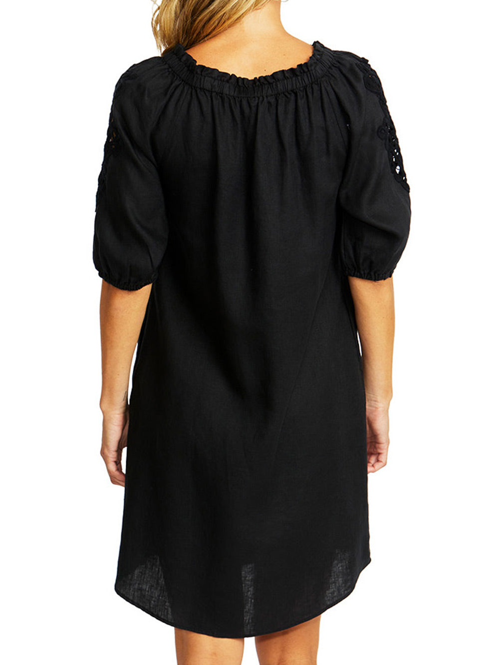 PINGPONG JOJO LINEN LACE TRIM DRESS