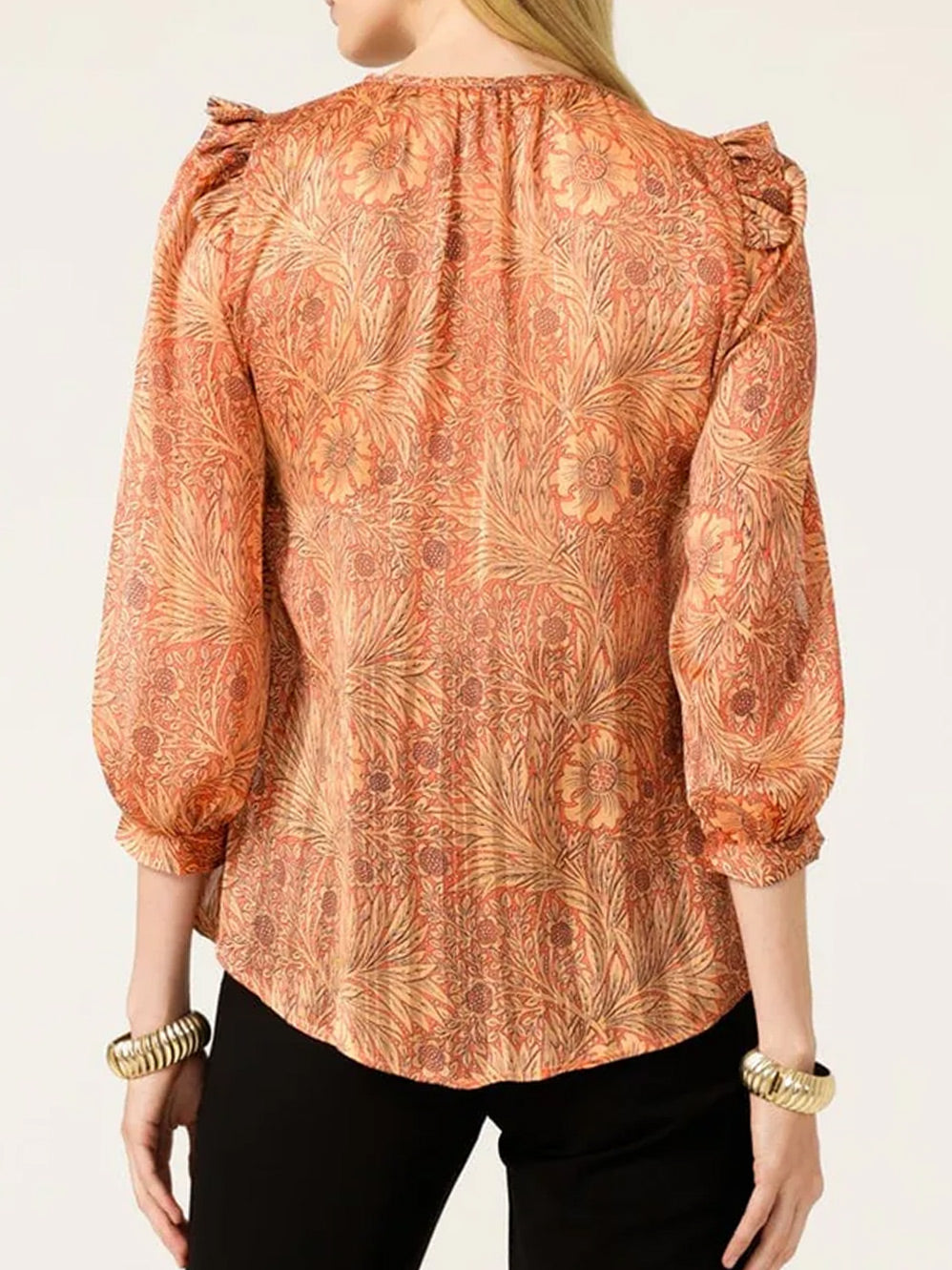 SACHA DRAKE BALTIMORE ORIOLE BLOUSE