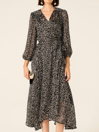 SACHA DRAKE MOONLIT MAZE WRAP DRESS