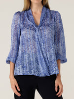 SACHA DRAKE MOUNTAIN BLUE BIRD BLOUSE