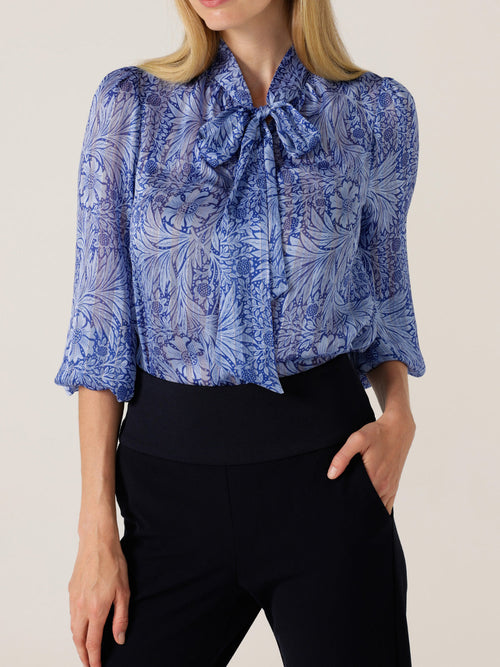 SACHA DRAKE MOUNTAIN BLUE BIRD BLOUSE