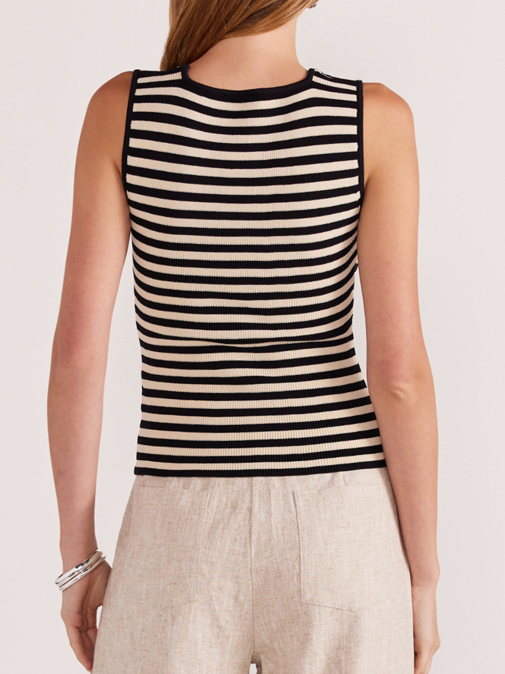 STAPLE THE LABEL MIA STRIPE KNIT TANK