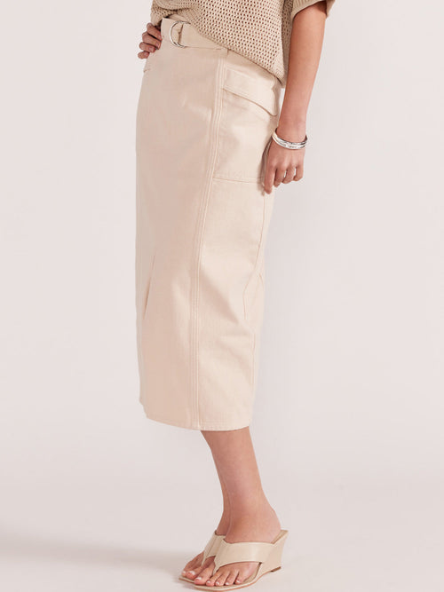 STAPLE INIS DENIM MIDI SKIRT